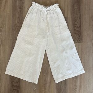 OZMA drawstring striped linens pant size small